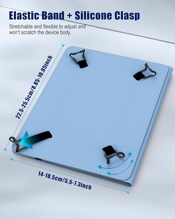 TiMOVO Universal Case for 9-11 Inch Tablet, 360 Degree Rotating Stand Protective Cover with Pen Pocket for 9 10 10.1 Inch Android Touchscreen Tablet, Denim Blue