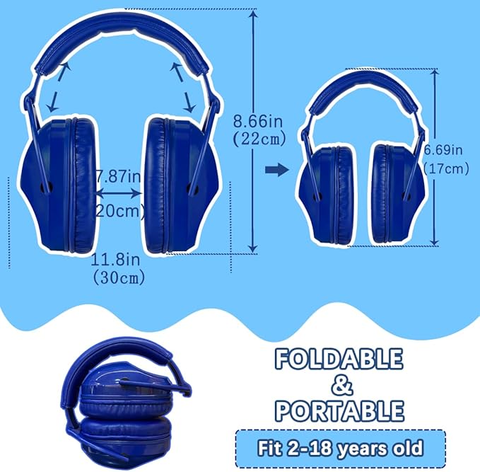 ZOHAN Kids Ear Protection 2 Pack,Kids Noise Canceling Headphone for Concerts, Monster Truck, Fireworks