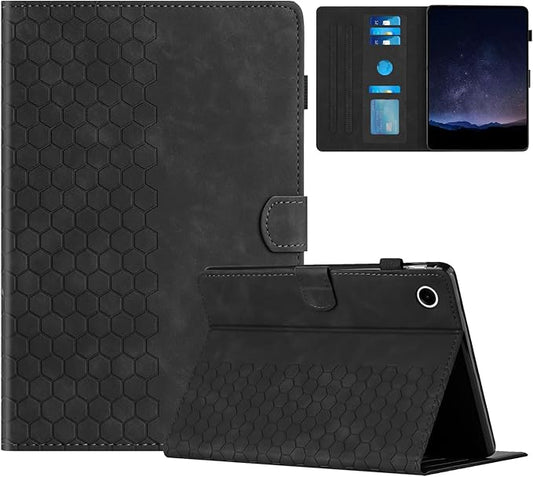 DTangLsm Case for Samsung Galaxy Tab A9 Plus/A9+ 5G 11 Inch 2023 (SM-X210/ X216/ X218) Multi-Angle Viewing PU Leather Smart Folio Stand Cover for Galaxy Tab A 9+ Case with Pen Holder, Honeycomb Black