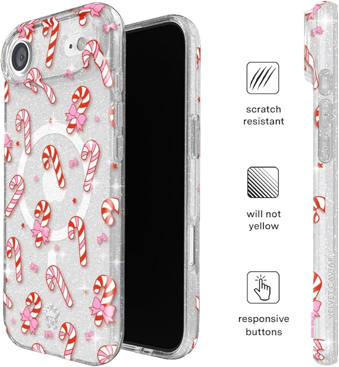 VELVET CAVIAR Case for iPhone 17 Air | Compatible with MagSafe | 10ft Drop Tested | Protective Designer Cases | Peppermint Princess