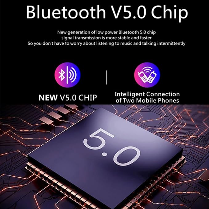 IHAO Bluetooth Earpiece Headphone Dual Noise Cancelling Mic Painless Open-Ear Handsfree Headset Stereo Sound Left/Right Changeable Earhook Earphones for Driving/Business/Gym-Single Ear F900 Black