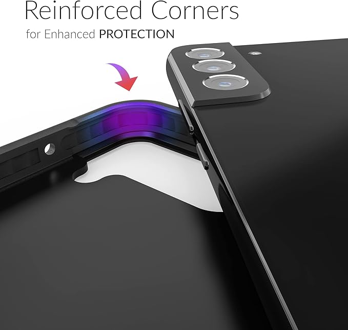 Crave Galaxy S22+ Slim Guard Case (6.6 inch) - Shockproof & Drop Protection, Black