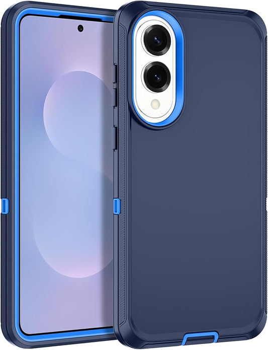 for Samsung Galaxy S25 Edge Case Heavy Duty Protective Shockproof Dropproof 3-Layer Full Body Protection [Without Screen Protector] Tough Rugged Case for Galaxy S25 Edge,Navy Blue