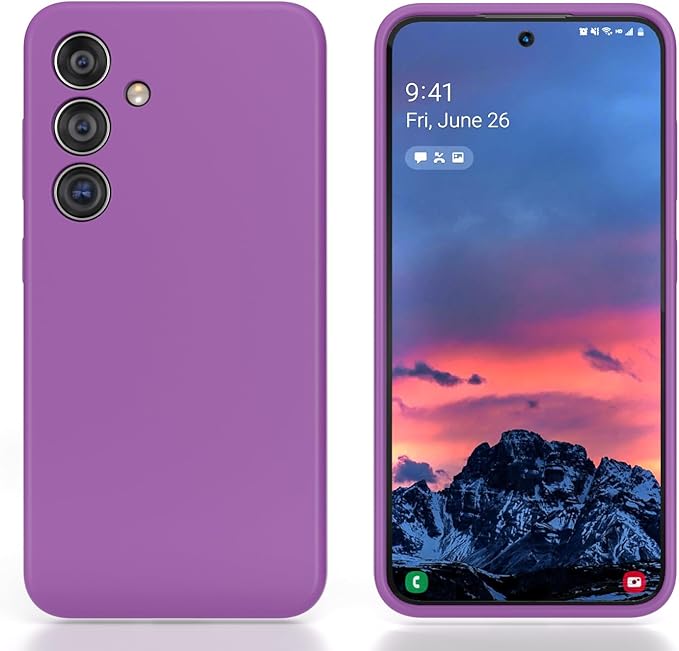 E Segoi Designed for Galaxy S24+Plus Case, Liquid Silicone Gel Rubber Shockproof Case Soft Microfiber Cloth Lining Cushion Compatible with Galaxy S24 Plus 5G 6.7 inch (Amethyst, S24 Plus - 6.7")