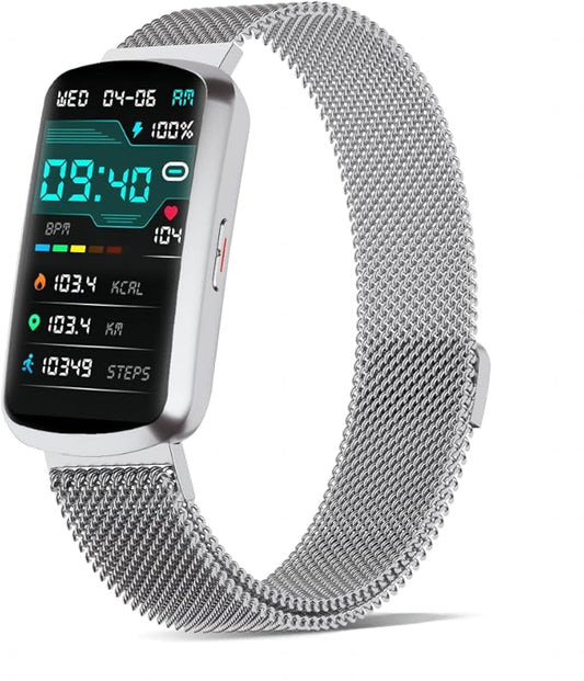 Health Fitness Tracker, Smart Watch with 24/7 Heart Rate and Blood Pressure Monitor, Activity Tracker with Blood Oxygen, 120 Sport Mode Waterproof Sleep Tracker for Women Men