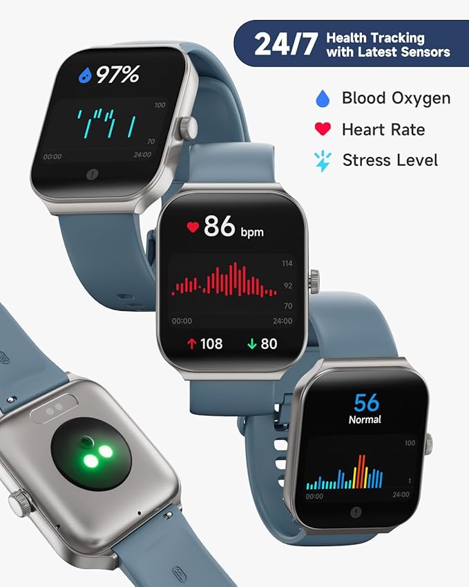 Smart Watch for Men Women Alexa Built-in, 1.95" Fitness Tracker with Answer/Make Calls, IP68 Waterproof/Heart Rate/Sleep Tracker/100 Sports, Fitness Watch Compatible iOS Android