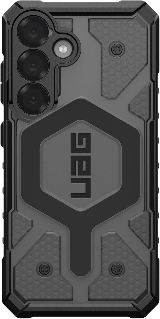 URBAN ARMOR GEAR UAG Designed for Samsung Galaxy S25 Case 6.2" Pathfinder Clear - Compatible with Magnetic Charging Transparent Rugged Military Drop Tested Protective Cover, Ash