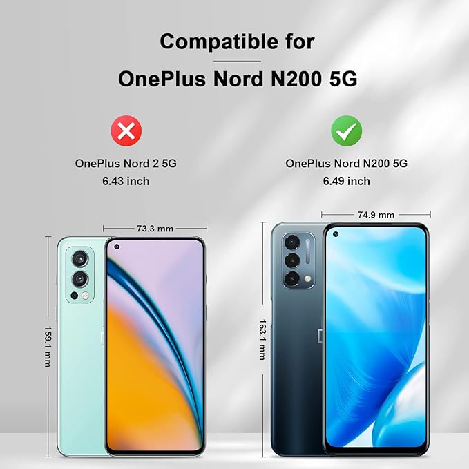 Jasonyu Flip Wallet Case for OnePlus Nord N200 5G,Leather Magnetic Folio Cover with Card Holder,Kickstand - TPU Shockproof Durable Protective Phone Case,Black