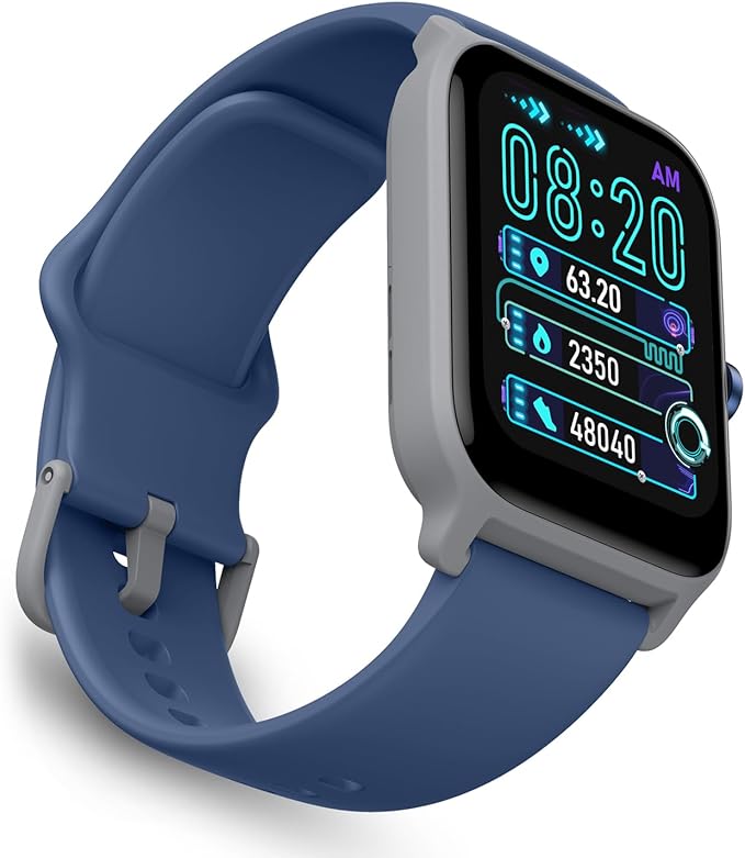 OCTANDRA Move 2 VeryFit 1.8" Bluetooth Answer Call Alexa Smart Watch Heart Rate Blood Oxygen Saturation Sleep Monitor Step Counter IP68 Activity Fitness Tracker Watches for Men Women (IDW13) (Blue)