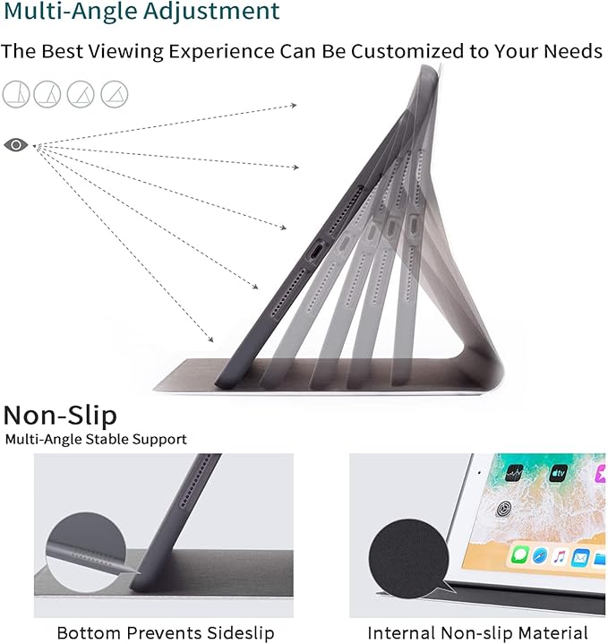 Case for Microsoft Surface Pro 9 / Pro 9 5G 13-Inch 2022 PU Leather Slim Lightweight Multiple Angles Stand Smart Cover with Auto Wake/Sleep for Microsoft Surface Pro 9 2022, Art Wolf