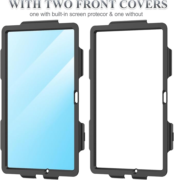 SEYMAC stock Case for Samsung Galaxy Tab A9+ Plus 11'', Full-Body Drop Protection Case with Screen Protector Pencil Holder [360° Rotating Hand Strap] &Stand, Black