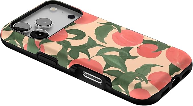 Casely iPhone 17 Pro Case | Feeling Peachy | Blush Vines | Bold Protective Design | Compatible with MagSafe