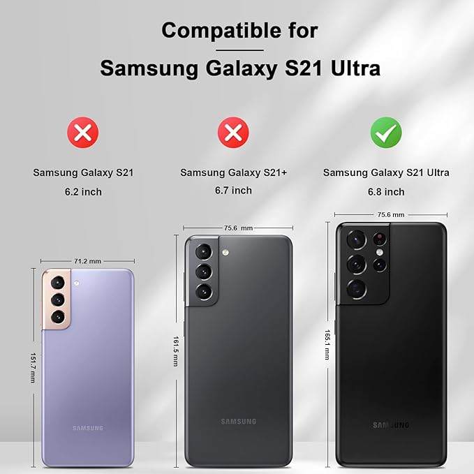 Jasonyu Flip Wallet Case for Samsung Galaxy S21 Ultra 5G,Leather Magnetic Folio Cover with Card Holder,Kickstand - TPU Shockproof Durable Protective Phone Case,Black