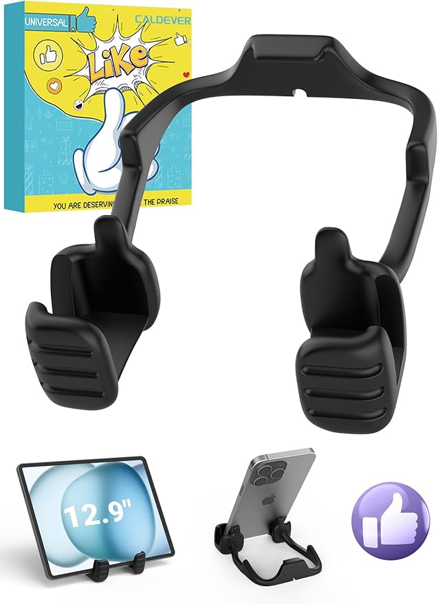 Stocking Stuffers for Teens Boys Girls Tablet Stand for iPad: Universal Compatible Thumbs Up Lazy Cell Phone Stand Holder for Desk Cool Fun Birthday Gifts for Men Women Kids Adults Gifts for Christmas