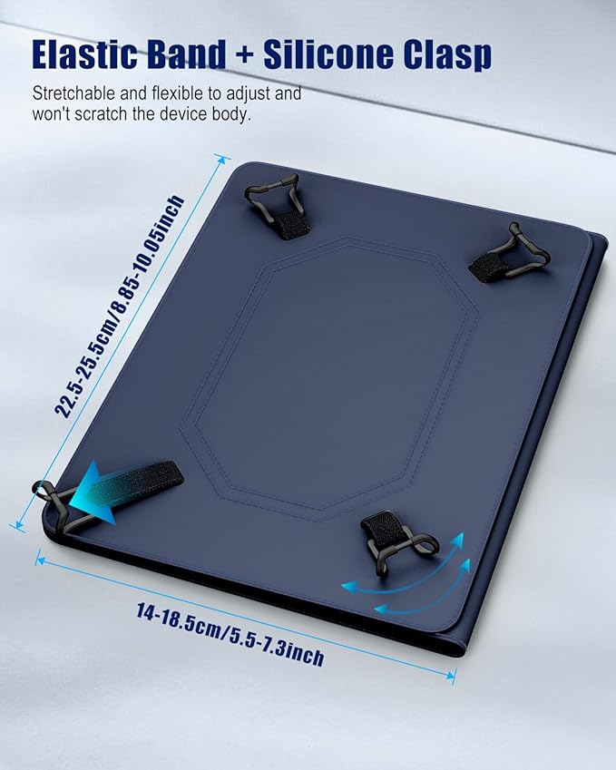 TiMOVO Universal Case for 9-11 Inch Tablet, 360 Degree Rotating Stand Protective Cover with Pen Pocket for 9 10 10.1 Inch Android Touchscreen Tablet, Dark Blue