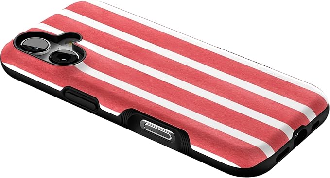 Casely iPhone 17 Case | East Coast Summer | Red Stripes | Bold Protective Design | Compatible with MagSafe