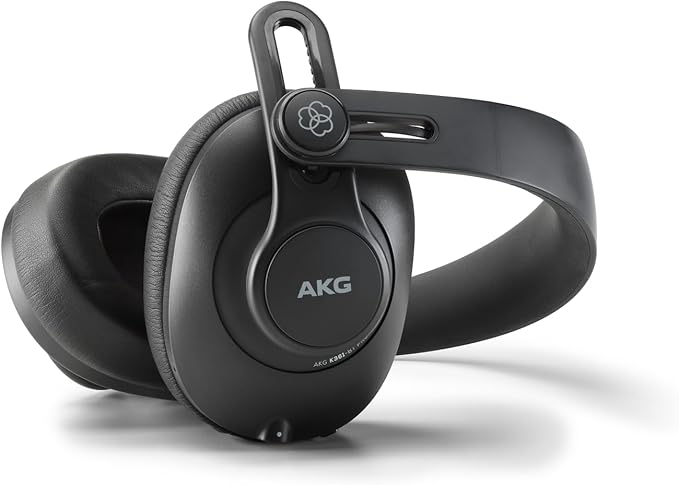 AKG Pro Audio K361BT Bluetooth Wireless or Wired, Over-Ear, Closed-Back, Light Weight, Foldable, Professional Recording Studio Headphones, Studio Monitor Mixing, Podcast, DJ Stereo Headsets, Black
