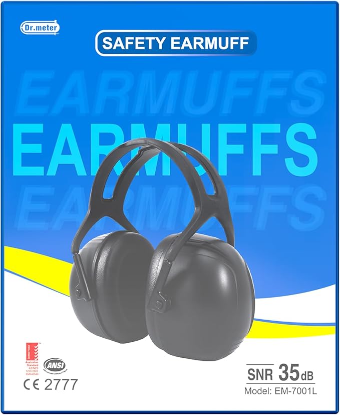 Dr.meter Ear Protection Earmuffs for Gun Range, 2 PACK SNR 35dB Hearing Protection Ear Muffs Noise Cancelling Headphones For Adult, Protective Ear Muff for Range Mowing Wood Work Monster Jam