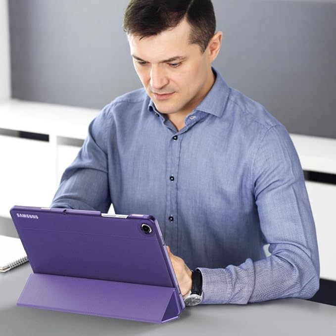 MoKo Case for Galaxy Tab A9+/A9 Plus 11 inch 2023, Slim Stand Protective Smart Cover with Hard PC Translucent Back Shell for Tab A9 Plus Tablet (SM-X210/X216/X218), Auto Wake/Sleep, Purple Violet