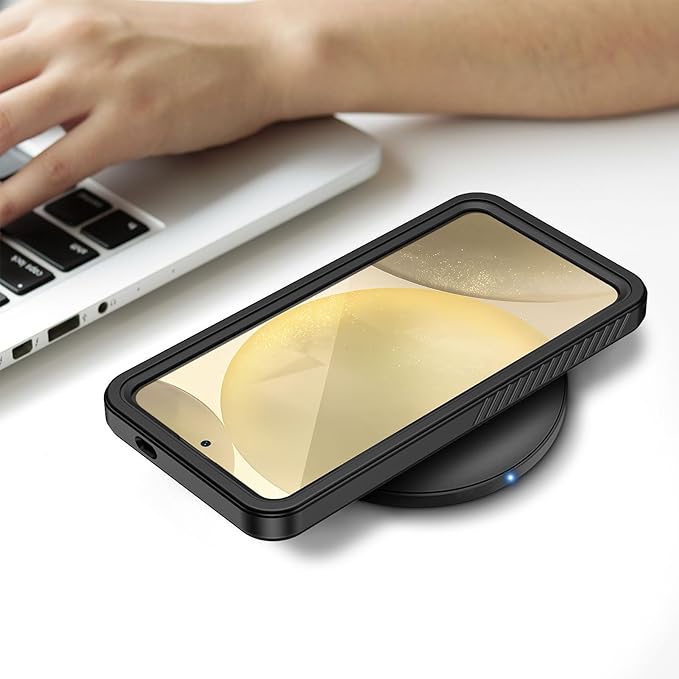 Lanhiem for Samsung Galaxy S24+ Plus Phone Case, IP68 Waterproof Dustproof Case with Built-in Screen Protector, Rugged Full Body Shockproof Protective Cover for Galaxy S24 Plus 6.7 Inch, Black