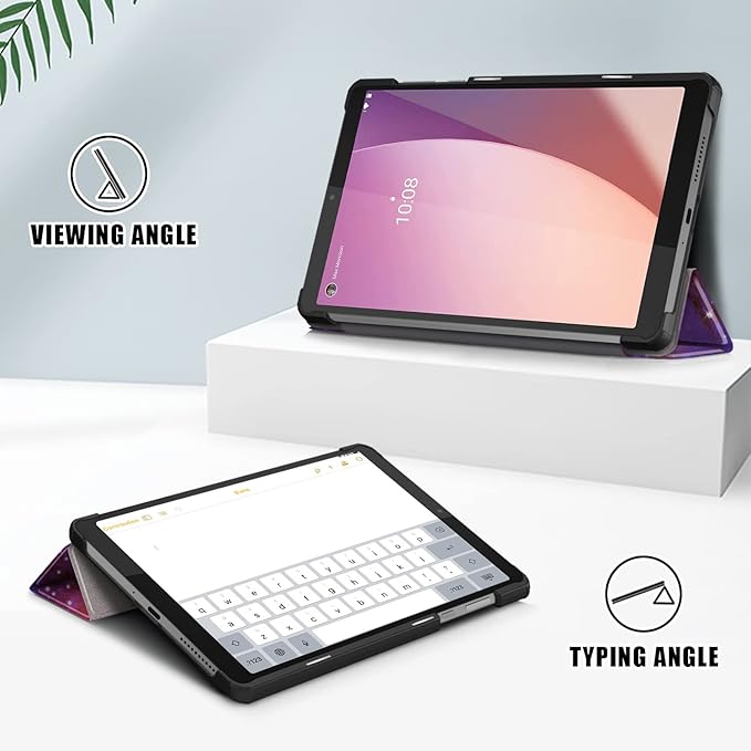 Case for Lenovo Tab M8 4th Gen 2023, Folding Folio Ultra-Thin PU Leather Stand Case Cover for Lenovo Tab M8 4th Gen TB-300FU Outer Space