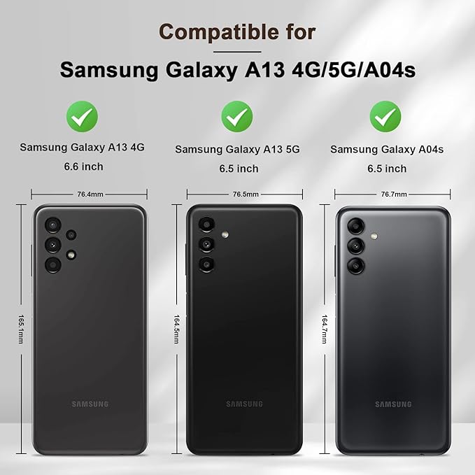 Jasonyu Flip Wallet Case for Samsung Galaxy A13 5G/4G/Galaxy A04s,Leather Magnetic Folio Cover with Card Holder,Kickstand - TPU Shockproof Durable Protective Phone Case,Brown