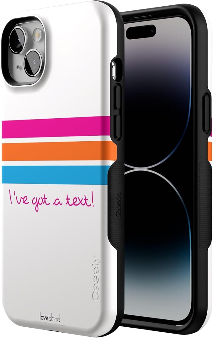 Casely iPhone 14 Case | Love Island | I've Got a Text! | Compatible with MagSafe | Bold Protective Design