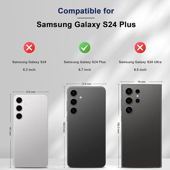 Jasonyu Flip Wallet Case for Samsung S24 Plus/S24+ 5G,Leather Magnetic Folio Cover with Card Holder,Kickstand - TPU Shockproof Durable Protective Phone Case,Blue