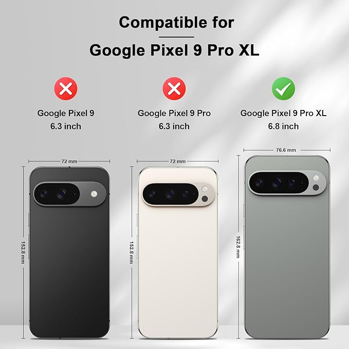 Jasonyu Flip Wallet Case for Google Pixel 9 Pro XL,Leather Magnetic Folio Cover with Card Holder,Kickstand - TPU Shockproof Durable Protective Phone Case,Black