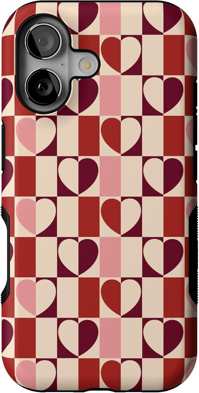 Casely iPhone 17 Case | Love's a Game | Retro Hearts | Bold Protective Design | Compatible with MagSafe