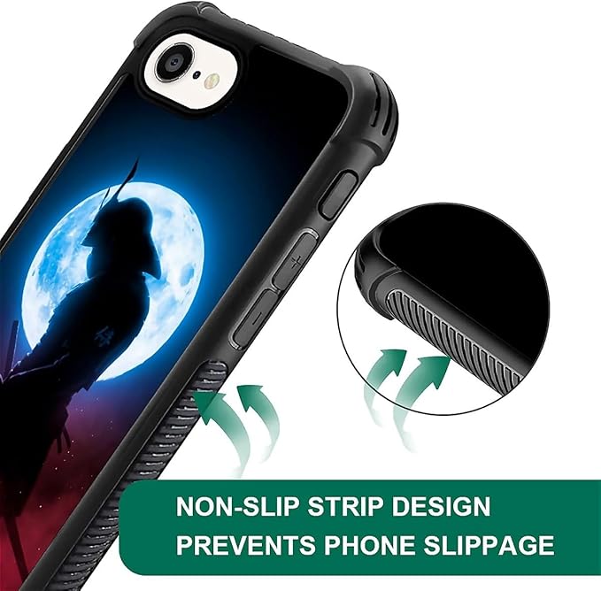 Compatible with iPhone 16e Case,Japan Samurai Phone Cover for Men/Women,Soft TPU Anti-Skid Thread and Four Corner Anti-Collision Protection Case Compatible with iPhone 16e 6.1inch