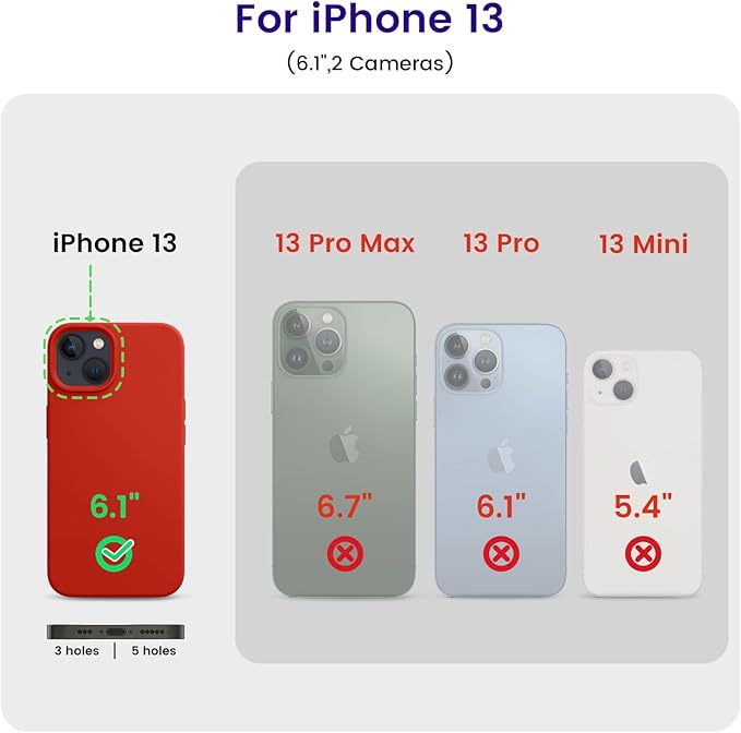 OTOFLY Designed for iPhone 14 Case, Silicone Shockproof Slim Thin Phone Case for iPhone 14 6.1 inch (Red)