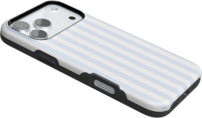 Casely iPhone 17 Pro Case | Blue Stripes | Sunday Best | Compatible with MagSafe | Bold Protective Design