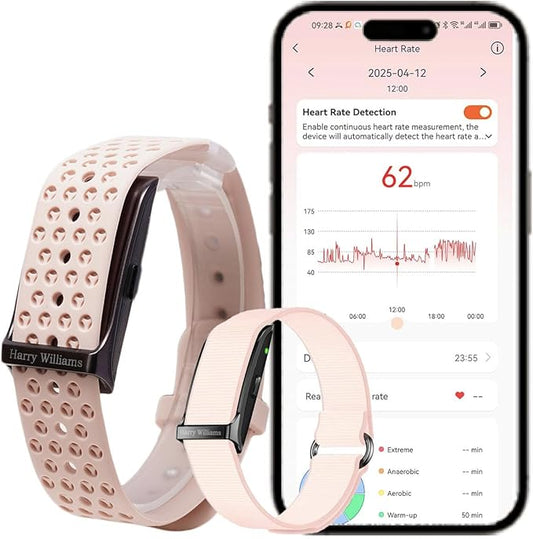 Smart Bracelet Activity Fitness Tracker, Health Wristband, Screenless Ultra Lightweight 17g Wearable 24/7 BP Health Monitor, 100+ Modes, Improve Sleep, Heart Rate Tracking for Women Men Free App