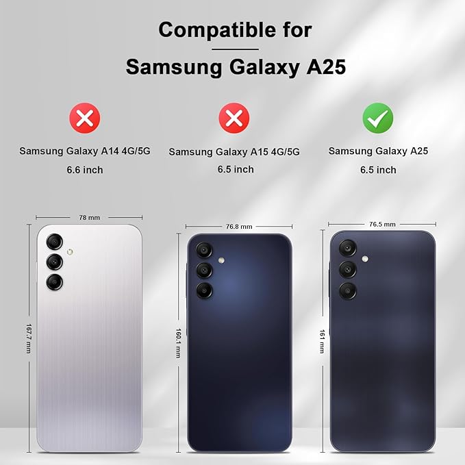 Jasonyu Flip Wallet Case for Samsung Galaxy A25 5G,Leather Magnetic Folio Cover with Card Holder,Kickstand - TPU Shockproof Durable Protective Phone Case,Blue