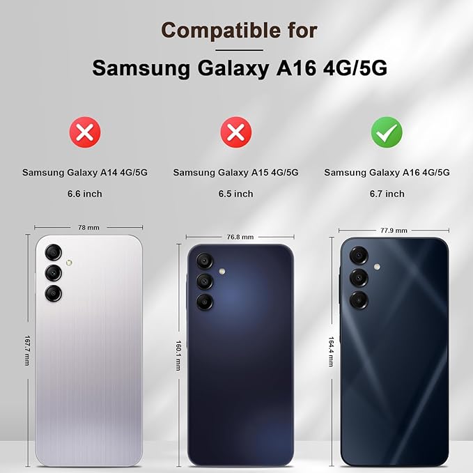 Jasonyu Flip Wallet Case for Samsung Galaxy A16,Leather Magnetic Folio Cover with Card Holder,Kickstand - TPU Shockproof Durable Protective Phone Case,Brown