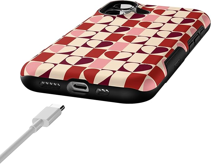 Casely iPhone 17 Case | Love's a Game | Retro Hearts | Bold Protective Design | Compatible with MagSafe