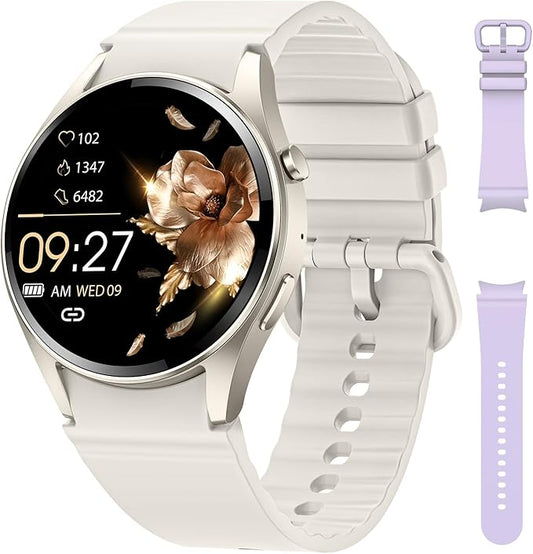 Smart Watch, Bluetooth Smart Watches for Women with Heart Rate/SpO2 Monitor, Sleep Tracker, 110+ Sport Modes Fitness Watch for Women/Men, Smart Watch for Android Phones/iPhones (Make/Answer Calls)