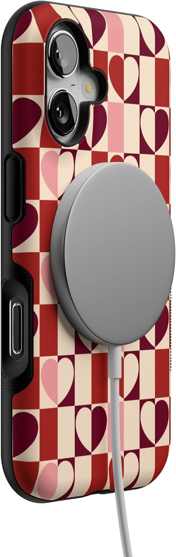 Casely iPhone 17 Case | Love's a Game | Retro Hearts | Bold Protective Design | Compatible with MagSafe