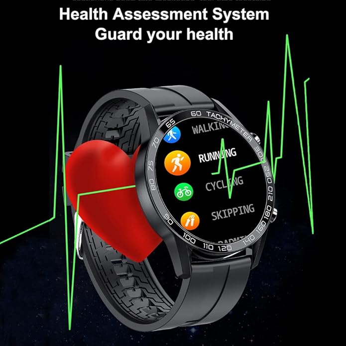 FILIEKEU Men Smart Watch for Android iOS, Bluetooth Calls Voice Chat with Heart Rate/Sleep Monitor Fitness Tracker, 1.3" Full Touch Screen IP67 Waterproof Stainless Steel Activity Tracker for Men