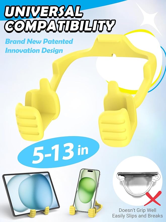 Stocking Stuffers for Teens Boys Girls Kids Tablet Stand for iPad: Universal Compatible Thumbs Up Lazy Cell Phone Stand Holder for Desk Women Men Wife Adults Gifts for Christmas Birthday