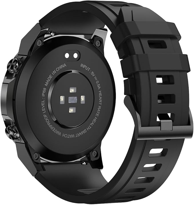 Men's Smartwatch Fitness Watch Outdoor Watch NFC Bluetooth Call Health Monitoring Heart Rate Oximetry 1.43 AMOLED Normal Bright Screen (Black)