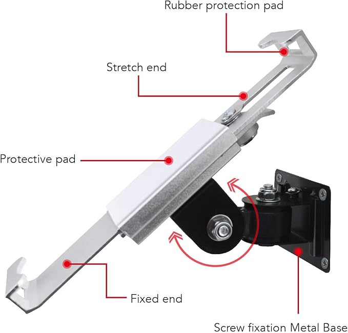 Tablet Wall Mount Holder with Anti Theft Lock,Rotate Design,Multi Angle,Bracket for Most 8 to 10.4 Inch,and for iPad 7.9" 8.3" 9.7" 10.2" 10.5" 10.9"& 11",Galaxy tab,& More,(Silver)