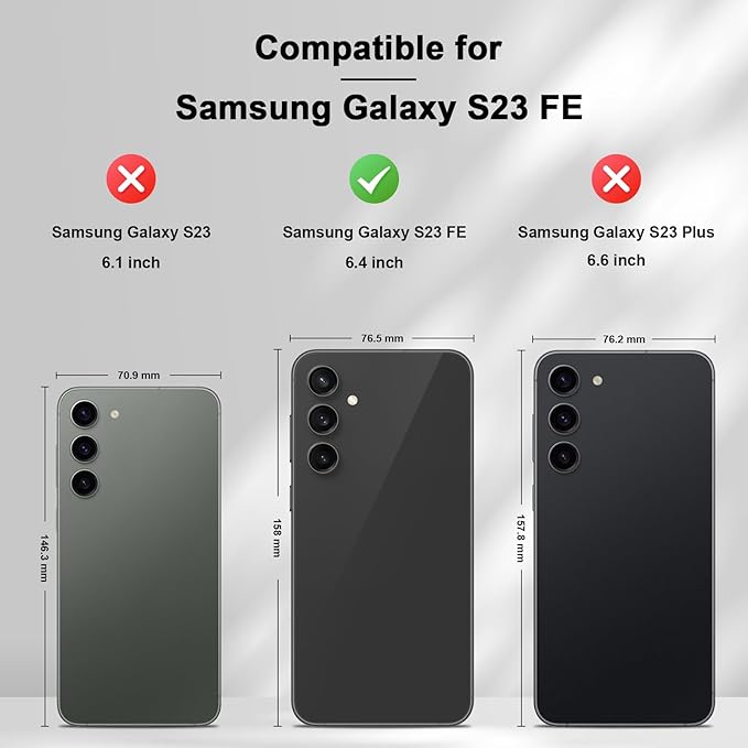 Jasonyu Flip Wallet Case for Samsung Galaxy S23 FE,Leather Magnetic Folio Cover with Card Holder,Kickstand - TPU Shockproof Durable Protective Phone Case,Black