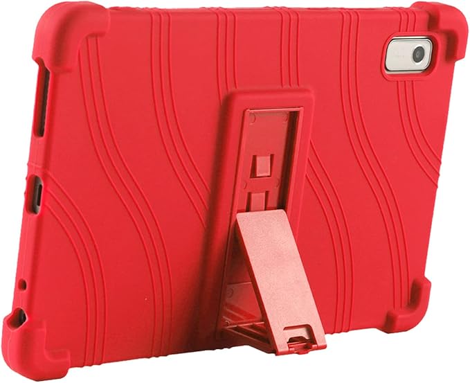 Case for Lenovo Tab M9 Cover 9.0 inch (TB-310FU,2023 Released), Kids Friendly Soft Silicone Adjustable Stand Cover for Lenovo Tab M9 Tablet (Red)