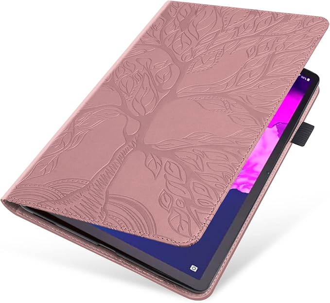 Case for Lenovo Tab P11 Pro 2nd Gen/Pad Pro 2022 11.2 inch (TB-138FC/TB-132FU) PU Leather Cover Flip Stand Shell with Card Holder for Lenovo Tab P11 Pro 11.2" Android Tablet-Rose Gold