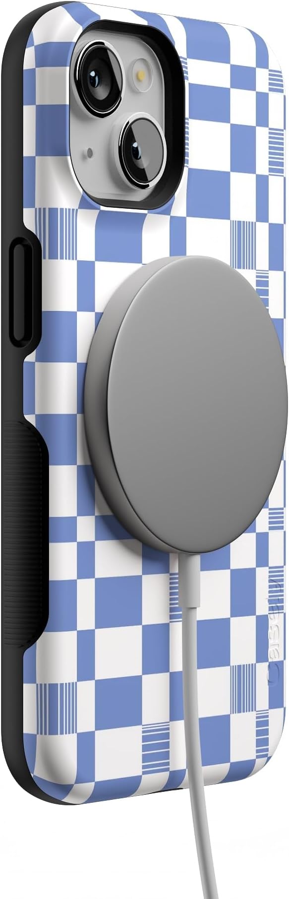 Casely iPhone 14 Case | Reality Check | Periwinkle | Compatible with MagSafe | Bold Protective Design