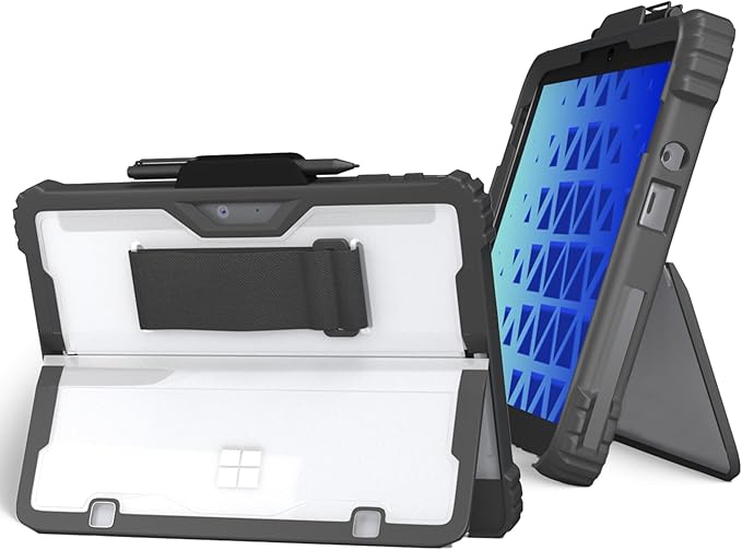 MAXCases Extreme Shell Microsoft Surface Pro 9/10/11 Case, 13" Black - Rugged, Custom-Fit Protective Cover for Microsoft Surface Pro Case with Stylus Holder - Shockproof & Durable Tablet Cover