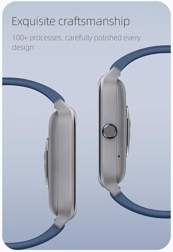 OCTANDRA Move 2 VeryFit 1.8" Bluetooth Answer Call Alexa Smart Watch Heart Rate Blood Oxygen Saturation Sleep Monitor Step Counter IP68 Activity Fitness Tracker Watches for Men Women (IDW13) (Blue)