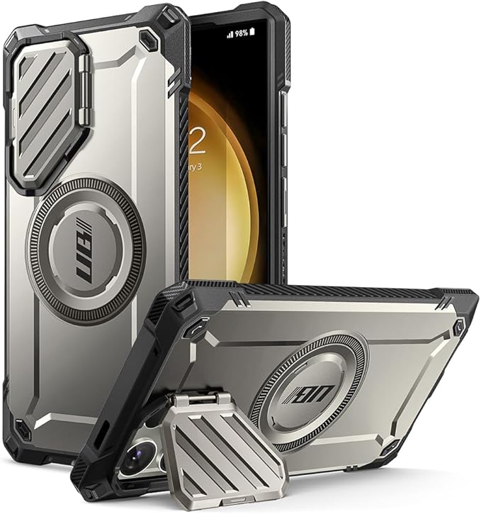 SUPCASE UB Mag XT Case for Samsung Galaxy S24 Ultra (2024 Release), Extreme Lens Protection Slim Rugged Case with Built-in Kickstand (Tigray)